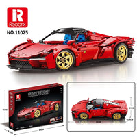 Thumbnail for Building Blocks MOC RC Motorized Ferrari Daytona SP3 Racing Car Bricks Toy 11025 - 8
