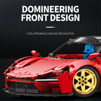 Thumbnail for Building Blocks MOC RC Motorized Ferrari Daytona SP3 Racing Car Bricks Toy 11025 - 7