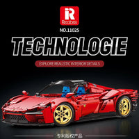 Thumbnail for Building Blocks MOC RC Motorized Ferrari Daytona SP3 Racing Car Bricks Toy 11025 Construction Set Toys - 3