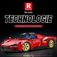 Thumbnail for Building Blocks MOC RC Motorized Ferrari Daytona SP3 Racing Car Bricks Toy 11025 - 3