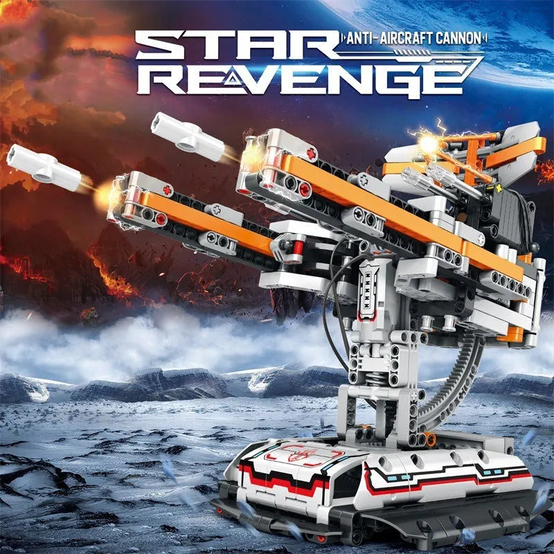 Building Blocks MOC RC Star Revenge Anti - Aircraft Gun Bricks Toy - 2