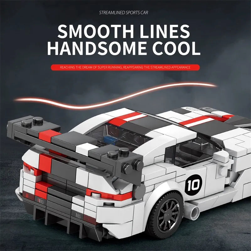 Building Blocks MOC Tech 683 Dodge Viper Hyper Racing Car Bricks Toys - 3