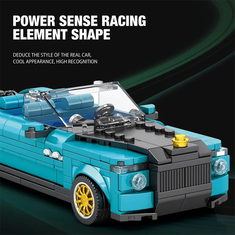 Building Blocks MOC Tech 688 RR Boat Tail Classic Racing Car Bricks Toy Construction Set Toys - 4