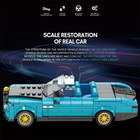 Thumbnail for Building Blocks MOC Tech 688 RR Boat Tail Classic Racing Car Bricks Toy Construction Set Toys - 3