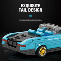 Thumbnail for Building Blocks MOC Tech 688 RR Boat Tail Classic Racing Car Bricks Toy - 5