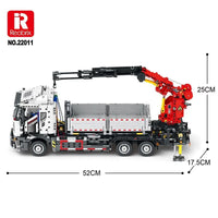 Thumbnail for Building Blocks MOC Tech APP Motorized RC Crane Truck Bricks Toy 22011 - 7