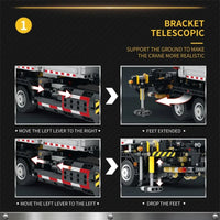 Thumbnail for Building Blocks MOC Tech APP Motorized RC Crane Truck Bricks Toy 22011 - 6