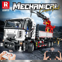 Thumbnail for Building Blocks MOC Tech APP Motorized RC Crane Truck Bricks Toy 22011 - 2