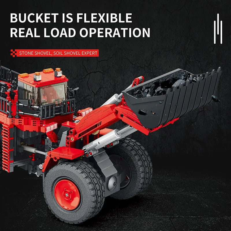 Building Blocks MOC Tech APP Motorized RC Excavator Loader Truck Bricks Toys - 3