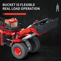 Thumbnail for Building Blocks MOC Tech APP Motorized RC Excavator Loader Truck Bricks Toys - 3