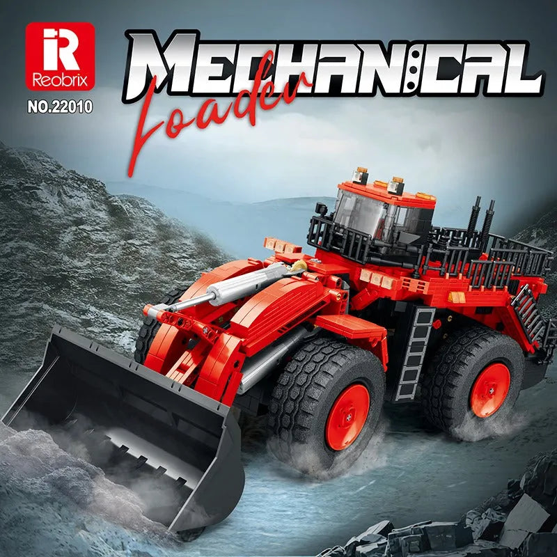 Building Blocks MOC Tech APP Motorized RC Excavator Loader Truck Bricks Toys - 8