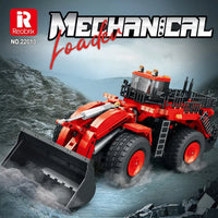 Thumbnail for Building Blocks MOC Tech APP Motorized RC Excavator Loader Truck Bricks Toys - 8
