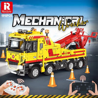 Thumbnail for Building Blocks MOC Tech APP Motorized RC Wrecker Truck Bricks Toy 22012 Construction Set Toys - 2