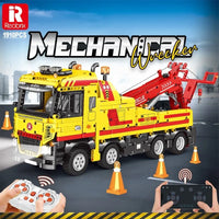 Thumbnail for Building Blocks MOC Tech APP Motorized RC Wrecker Truck Bricks Toy 22012 - 2