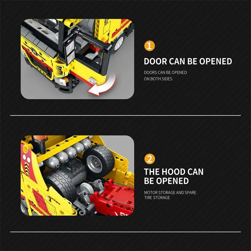 Building Blocks MOC Tech APP Motorized RC Wrecker Truck Bricks Toy 22012 Construction Set Toys - 7