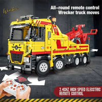 Thumbnail for Building Blocks MOC Tech APP Motorized RC Wrecker Truck Bricks Toy 22012 Construction Set Toys - 5