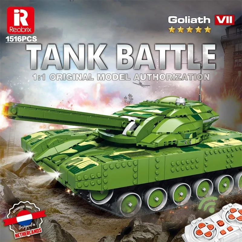 Building Blocks MOC WW2 Motorized RC Goliath Battle Tank Bricks Toy 55026 - 2