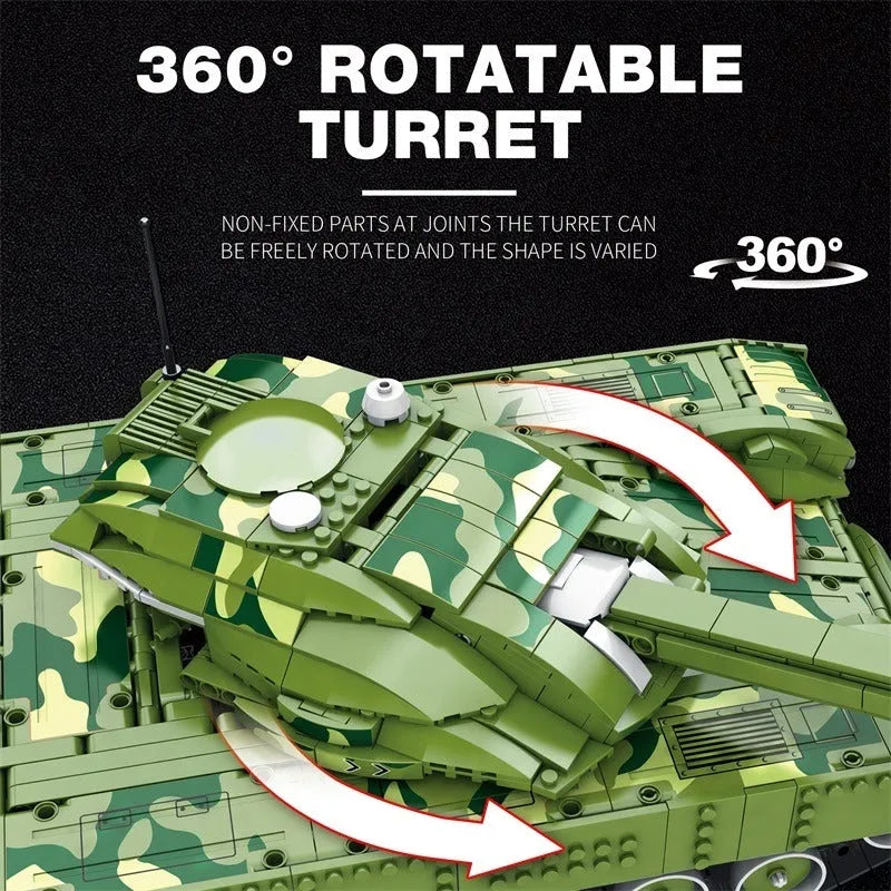 Building Blocks MOC WW2 Motorized RC Goliath Battle Tank Bricks Toy 55026 - 10