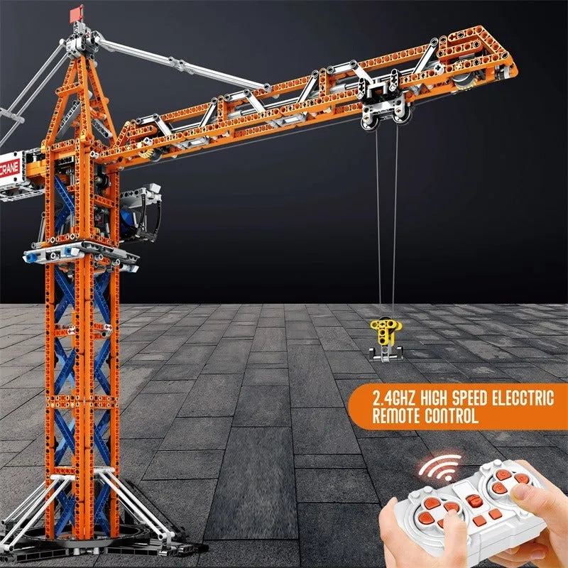 Building Blocks Tech Expert APP Motorized RC Tower Crane Bricks Toy - 6