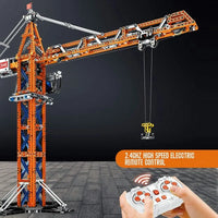 Thumbnail for Building Blocks Tech Expert APP Motorized RC Tower Crane Bricks Toy - 11