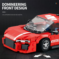 Thumbnail for Building Blocks Tech MOC 681 Audi R8 Super Racing Car Bricks Toy - 5