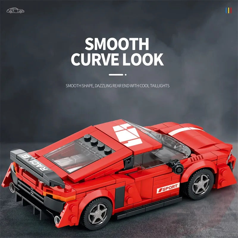Building Blocks Tech MOC 681 Audi R8 Super Racing Car Bricks Toy Construction Set Toys - 4
