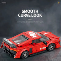 Thumbnail for Building Blocks Tech MOC 681 Audi R8 Super Racing Car Bricks Toy - 4