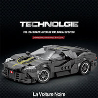Thumbnail for Building Blocks Tech MOC 685 Bugatti La Voiture Noire Racing Car Bricks Toy - 1