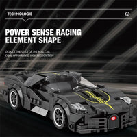 Thumbnail for Building Blocks Tech MOC 685 Bugatti La Voiture Noire Racing Car Bricks Toy - 4