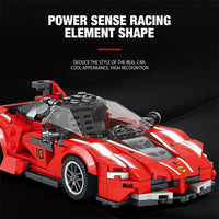 Thumbnail for Building Blocks Tech MOC 686 Ferrari FXX-K V2 Hyper Racing Car Bricks Toy - 4