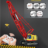 Thumbnail for Building Blocks Tech MOC APP RC Motorized Crawler Crane Bricks Toy - 4