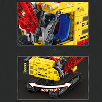 Thumbnail for Building Blocks Tech MOC APP RC Motorized Crawler Crane Bricks Toy - 7