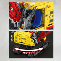 Thumbnail for Building Blocks Tech MOC APP RC Motorized Crawler Crane Bricks Toy Construction Set Toys - 10
