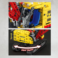 Thumbnail for Building Blocks Tech MOC APP RC Motorized Crawler Crane Bricks Toy - 10