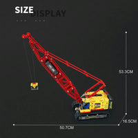 Thumbnail for Building Blocks Tech MOC APP RC Motorized Crawler Crane Bricks Toy - 5