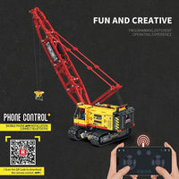 Thumbnail for Building Blocks Tech MOC APP RC Motorized Crawler Crane Bricks Toy - 8