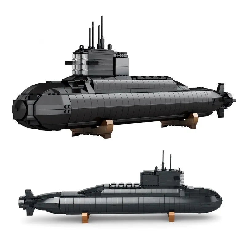 Building Blocks Tech MOC Military Strategic Nuclear Submarine Warship Bricks Toy - 1