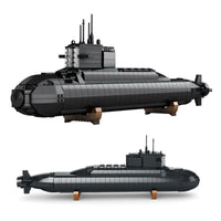 Thumbnail for Building Blocks Tech MOC Military Strategic Nuclear Submarine Warship Bricks Toy - 1