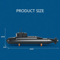 Thumbnail for Building Blocks Tech MOC Military Strategic Nuclear Submarine Warship Bricks Toy - 4
