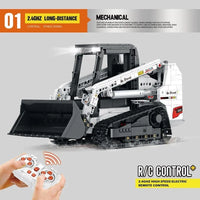 Thumbnail for Building Blocks Tech MOC Motorized RC Bobcat Loader Bricks Toy EU - 6