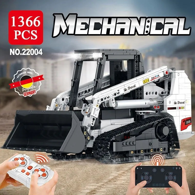 Building Blocks Tech MOC Motorized RC Bobcat Loader Bricks Toy EU - 3