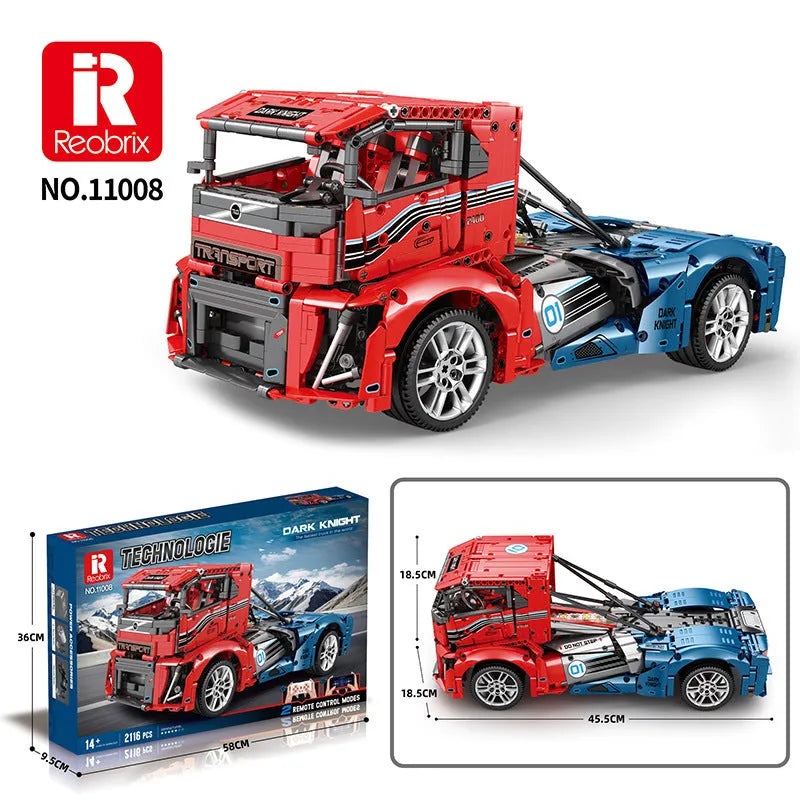 Building Blocks Tech MOC RC APP Iron Knight Truck Bricks Toys 11008 - 8