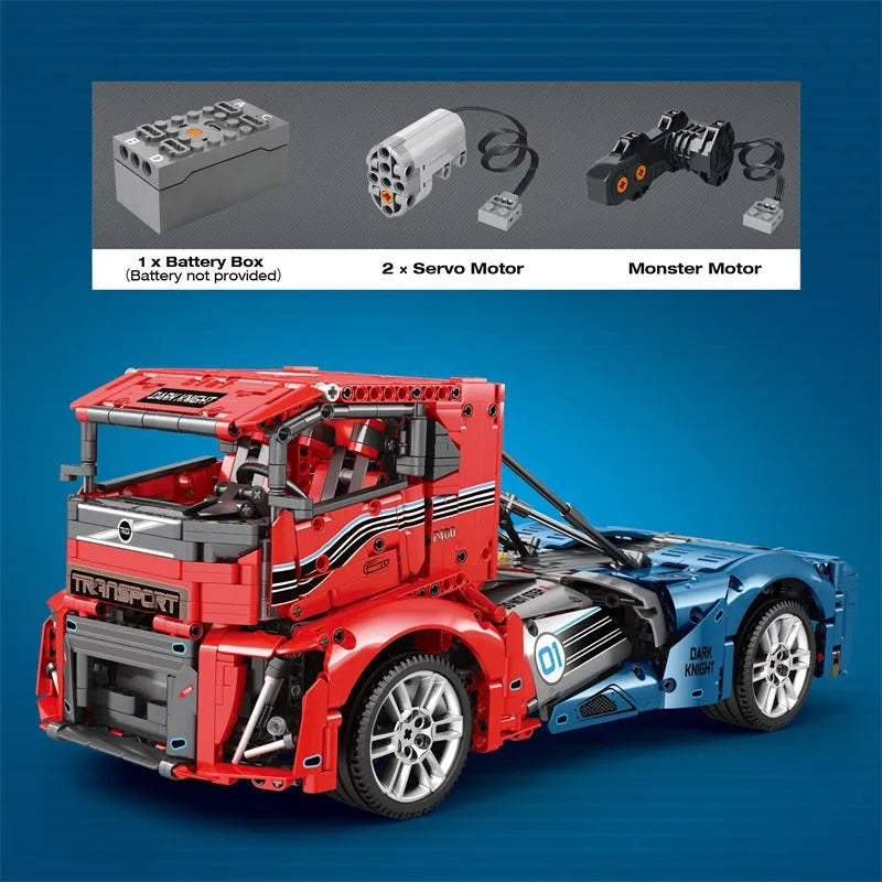 Building Blocks Tech MOC RC APP Iron Knight Truck Bricks Toys 11008 Construction Set Toys - 3