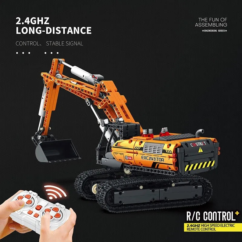 Building Blocks Tech MOC RC Motorized Excavator Truck Bricks Toys - 8