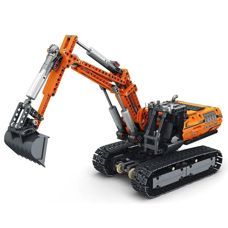 Building Blocks Tech MOC RC Motorized Excavator Truck Bricks Toys - 1