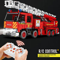Thumbnail for Building Blocks Tech MOC RC Motorized Fire Rescue Truck Bricks Toy - 6
