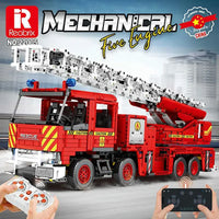 Thumbnail for Building Blocks Tech MOC RC Motorized Fire Rescue Truck Bricks Toy - 2