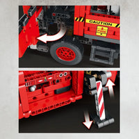 Thumbnail for Building Blocks Tech MOC RC Motorized Fire Rescue Truck Bricks Toy - 9