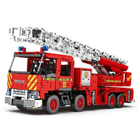 Thumbnail for Building Blocks Tech MOC RC Motorized Fire Rescue Truck Bricks Toy - 1