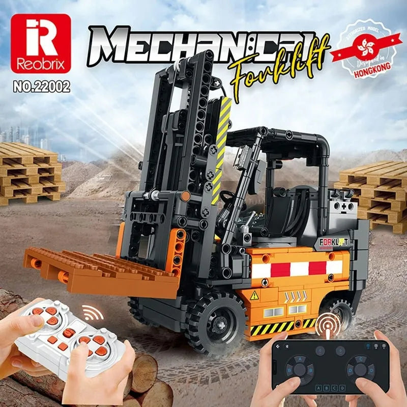 Building Blocks Tech MOC RC Motorized Forklift Truck Bricks Toys 22002 - 2